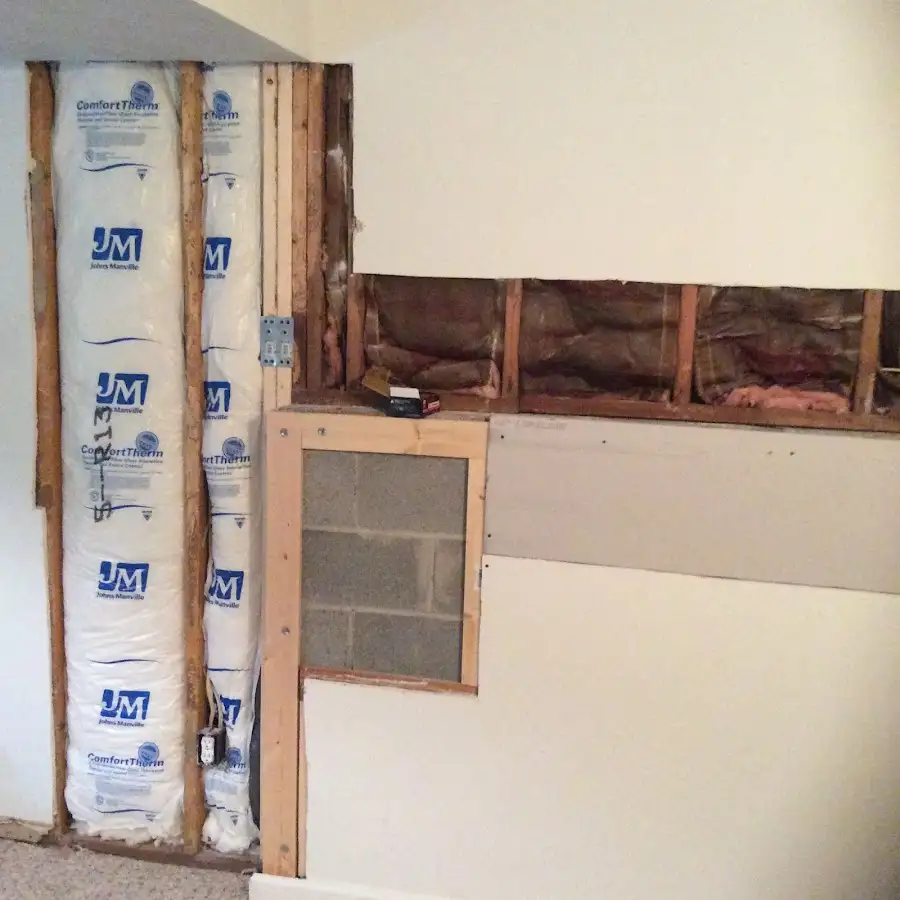 Wall insulation replacement during Contents Cleaning & Restoration in Marblehead